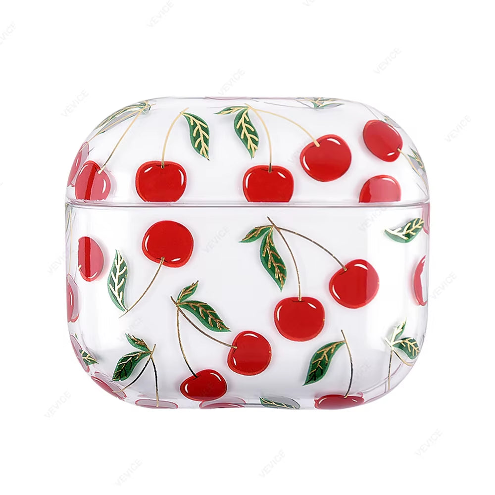 Cute Clear Earphone Case for Airpods Pro 1 2 3 Case Fruit Pattern Transparent Hard PC Cover for Airpods 3 2 Pro Air Pods Covers