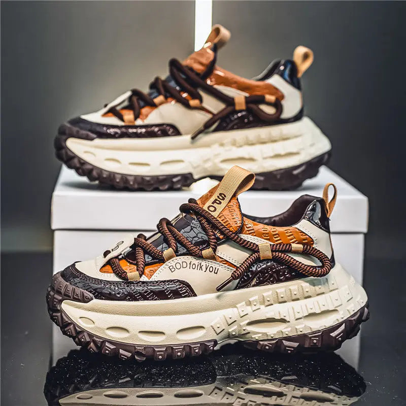 Spring new youth sports leisure running thick daddy shoes men's shoes