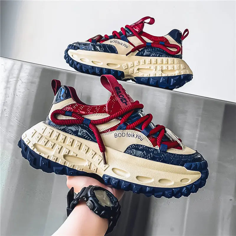 Spring new youth sports leisure running thick daddy shoes men's shoes