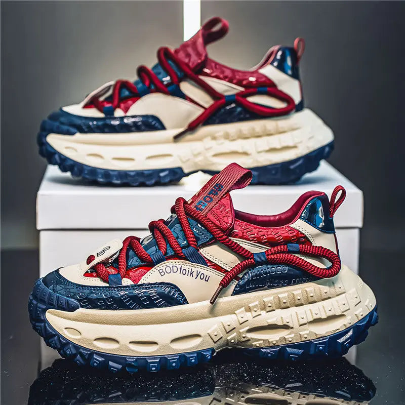 Spring new youth sports leisure running thick daddy shoes men's shoes