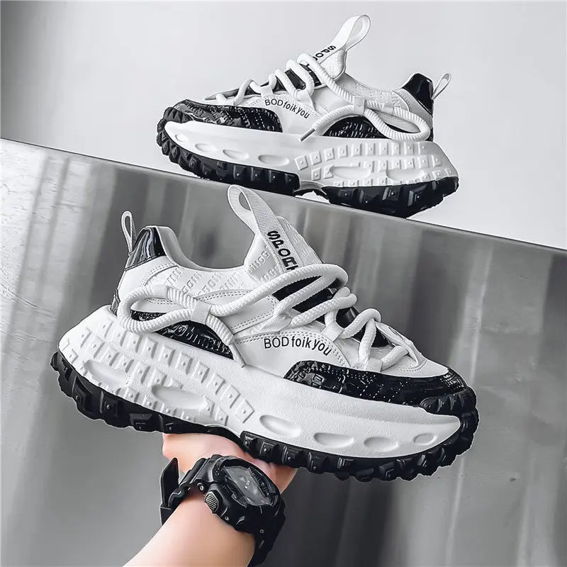 Spring new youth sports leisure running thick daddy shoes men's shoes