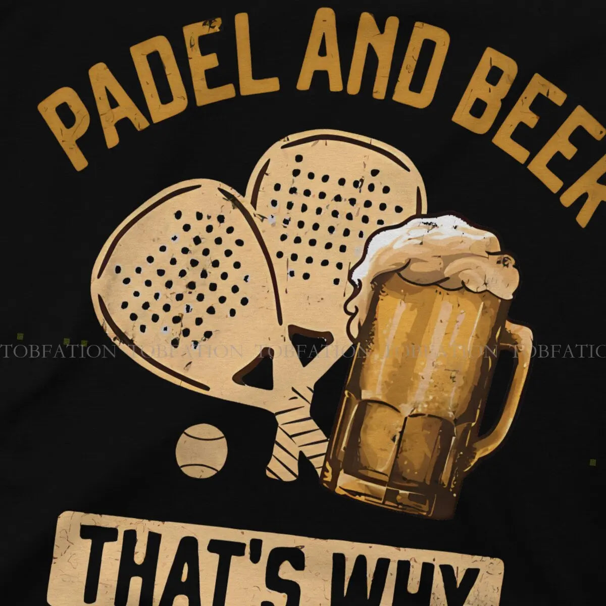 Padel and Beer That'S Why I'M Here Padel for Beer Lovers Padel Players Beer Funny Tshirt Punk T Shirt Pure Cotton Short Sleeve