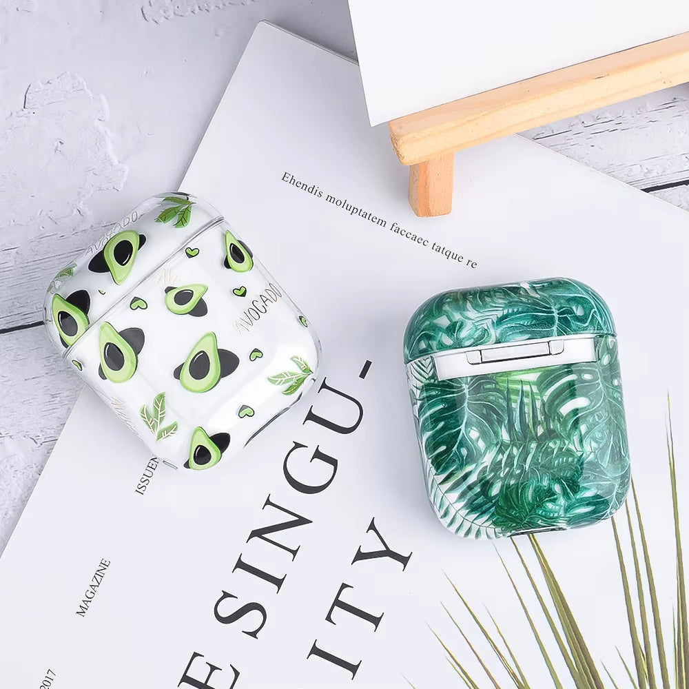 Cute Clear Earphone Case for Airpods Pro 1 2 3 Case Fruit Pattern Transparent Hard PC Cover for Airpods 3 2 Pro Air Pods Covers