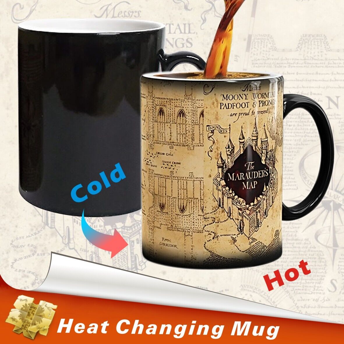 Harry Potter Magic Cup Coffee Mug Heat Sensitive Color Changing Ceramic Mug UK