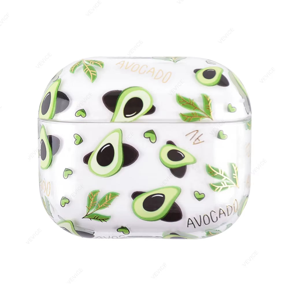 Cute Clear Earphone Case for Airpods Pro 1 2 3 Case Fruit Pattern Transparent Hard PC Cover for Airpods 3 2 Pro Air Pods Covers