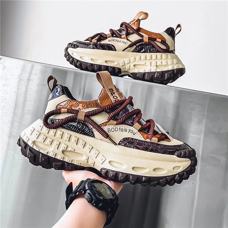 Spring new youth sports leisure running thick daddy shoes men's shoes